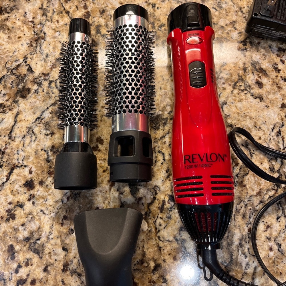 Revlon Hot Air Brush Hair Dryer 1, 1.5” Barrel Smoothing Concentrator 1200 Ionic